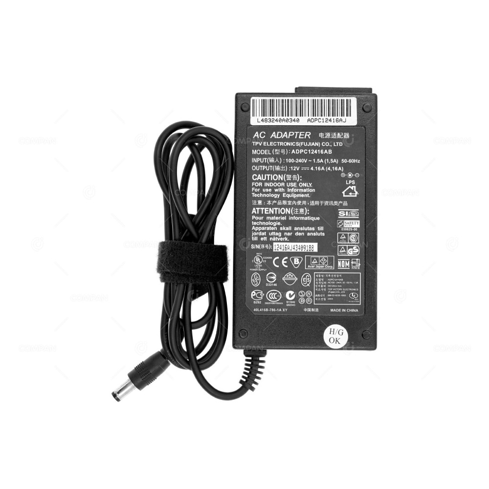 ADPC12416AB AC ADAPTER TPV 12V 4.16A 5.5MM -